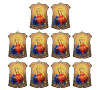 10pcs Durata Acrilico Figure Religiose Famiglia Cristiana Hanging Collana Per Ritardo Interno Ornamento Sacro Famiglia