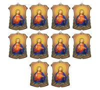 10pcs Durata Acrilico Figure Religiose Famiglia Cristiana Hanging Collana Per Ritardo Interno Ornamento Sacro Famiglia