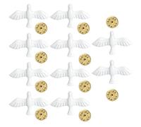 10pcs Elegante Mondo Pace Spilla Set Elegante Colomba Della Pace Spilla Accessorio Unico Collare Pin Gioielli Ornamento Simbolico
