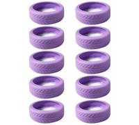 10pcs Elegante Protezione Della Ruota Del Silicone Per Valigie Aggiunta Sicurezza Per Il Vostro Sacchetto Copertura Del Silicone, Viola, One Size