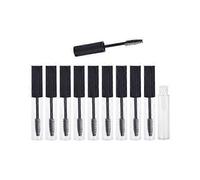 10pcs Empty Eyelashes Mascara Tube Vial Liquid Plastic Bottle Cosmetic Container with Black Cap 10ml