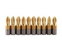 10PCS Esagonale Cacciaviti Magnetici Set, Punte per Cacciavite a Percussione 1/4" Codolo Esagonale 25 mm Lunghezza PH2