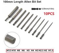 10pcs Esagonale Chiave Punta 10cms2 Acciaio Esagonale Cacciavite Punta Magnetico