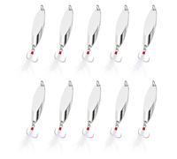 10Pcs esche da pesca in metallo 3/4 oz per cucchiai lancio argento