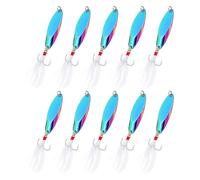 10Pcs esche da pesca metalliche 3/8 oz per pesca multicolore