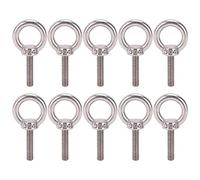 10Pcs Eye Bolt 304 Acciaio Inossidabile, Bullone ad Occhiello con Anello Rotondo per Sollevamento, M6x25 con Filettatura Profonda per Carichi Pesanti, Resistente alla Corrosione pe