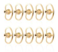 10pcs Fermoirs de Boucles d'Oreilles pour Oreilles Tombantes, Forme de Nez de Cochon Releveur de Boucles d'Oreilles pour Clous Boucles d'Oreilles Lourdes (Or)