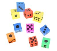 10pcs Foam Dices Kids Dices Giocattoli educativi per alleviare lo stress, in schiuma di grandi dimensioni, puntini morbidi per imparare a 6 lati Dices Foam Dices Math Teaching Tool