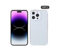 10Pcs for iPhone 14 Pro Max Watermark-free Clear Phone Cover Corner Protection 1.5mm Protective Case