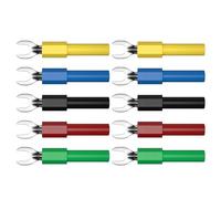 10PCS Forcella Isolata Tipo U Connettore del Cavo Elettrico Crimpare Terminale Y Spina a Forcella Presa a Banana in Rame 4mm J.20015(5 colors x2)