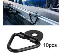 10Pcs Forma a D Fissaggio Attacco Acciaio Inox Nero Pullover Gancio Anello