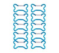 10pcs Forma Osso Alluminio Moschettoni Zaini Portachiavi Strumento Multifunzionale Per Arrampicata All'aperto Accessori All'aperto Ingranaggi Clip