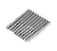 10pcs Fresa a Testa Cilindrica, Singolo Flauto Carburo di Tungsteno CNC Frese Rotative per Legno Acrilico Taglio 3.175 * 15mm