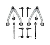 10Pcs Front Upper Lower Control Arm Sway Bar Link Tie Rod Suspension Kit Compatible For Hummer H3 H3T 2006 2007-2010