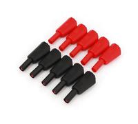 10Pcs Fully Insulated 4mm Male Stackable Plug Solder Type DIY Connector MQXFCZUX(Red and Black)