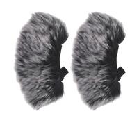 10Pcs Furry Microphone Windscreen Cover Black for Phone Recording and Streaming