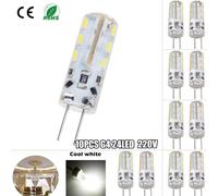 10PCS G4 luci 24 LED 3014 SMD capsula Bulbi lampade a luce FREDDA bianca AC 12V