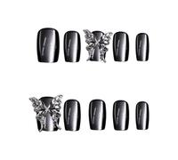 10pcs Gatti Eye Quadrate In Fauci Per Farfalla E Disegni Grigi Metallici Lucidi Facili Pressione Sui Chiodi Per Feste Bastoncini Media Lunghezza Sul Chiodo