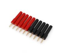 10Pcs Gold Plated 2mm Small Male Plug To 4mm Female Jack Connector Adapter EKFBQBGW