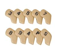 10Pcs Golfs Testa di Ferro Copertura Protettiva PU Pelle Impermeabile Golf Copertura Testa di Ferro Accessori Regali Per Golfers Cuoio DELL'UNITÀ di elaborazione Per Il Driver