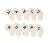 10Pcs Golfs Testa di Ferro Copertura Protettiva PU Pelle Impermeabile Golf Copertura Testa di Ferro Accessori Regali Per Golfers Cuoio DELL'UNITÀ di elaborazione Per Il Driver