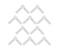 10Pcs Gomito Tubo Barb di Plastica a Forma di L Raccordo 90 Gradi Uguale Spinato Adattatore del Tubo Adattatore del Connettore del Tubo per Acquario(4mm)