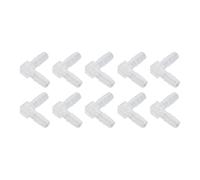 10Pcs Gomito Tubo Barb di Plastica a Forma di L Raccordo 90 Gradi Uguale Spinato Adattatore del Tubo Adattatore del Connettore del Tubo per Acquario(6mm)