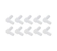 10Pcs Gomito Tubo Barb di Plastica a Forma di L Raccordo 90 Gradi Uguale Spinato Adattatore del Tubo Adattatore del Connettore del Tubo per Acquario(8mm)