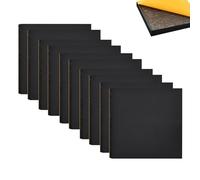 10PCS Gomma Adesiva Eva Foglio Neoprene Adesivo Isolante Guarnizione Adesiva Fogli di Schiuma Gomma Espansa per Mobili DIY(Spessore 1cm, 15x15cm)