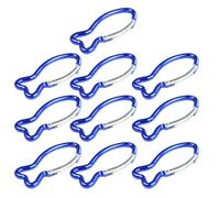 10pcs Grande Forte Moschettone Piccolo Portachiavi Pack Moschettoni Clip Per Attrezzature Da Campeggio di Stoccaggio Tipo Pesante Gancio In Alluminio