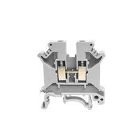10pcs Gray Wire Terminal Blocks Lug Plate Wiring Cable Row Connection DIN Rail Mounted Brass