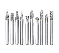 10Pcs Grinder Bit Drill Bit Rettifica per Metallo Strumento Rotante Raspa Saldatura Legno Pietra Sbavatura Accessori di Attacco Strumento di Finitura Professionale
