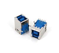 10Pcs Hi-Speed USB 3.0 Type B 9-Pin DIP Right Angle Female Socket PCB Solder Connector ICXLPMC