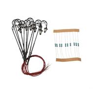 10pcs HO Gauge Park Lanterne LED Modello Treno Accessori 63mm Luci Bianco Caldo per Diorami 3V