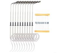 10pcs HO Scala 1:87 Modellino Ferroviario Lampione Posti con Luci LED Bianco Caldo, Singola Testa Miniatura Accessori di Illuminazione per Modellismo Treno Layout