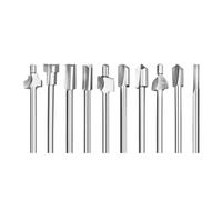 10pcs HSS Fresatura for legno Adatto for set di utensili rotanti 1/8 "3mm Shank Punte for carpenteria for fai da te(Silver)