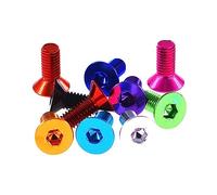 10pcs in lega di alluminio a testa piatta vite esagonale M4 M5 M6 esagono incassato piatto bulloni a testa svasata, Rosso, M4x8mm