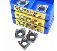 10PCS Inserti Per Tornitura CNC Lama In Alluminio Carburo Tornio Utensile Da Taglio Per Rame Legno Utensili Per Tornio(CCGT09T304-AK H01)