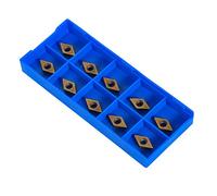 10Pcs Inserto di Carburo CNC, DCMT070204-HM YBC251 Tornio Fresatura Inserti di Tornitura Strumenti con Scatola per Acciaio
