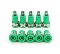 10Pcs Insulated 4mm Female Jack Panel Socket Binding Connector NWPNLXEA(Green)