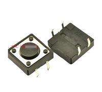 10PCS Interruttore tattile leggero Micro pulsante Piede in rame verticale a 4 pin 12 * 12 * 4.3/5/6/7/8/9/10/11/12/13(12.12.9)