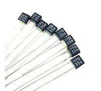 10pcs interruttori di temperatura Motore ventilatore quadrato nero 2A 250 V fusibili termici a LED,130C