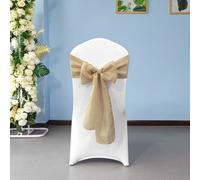 10pcs Iuta Fusciacche Sedie Iuta Fiocchi Nozze Evento Festa Decorazione Rustico