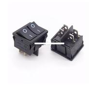 10Pcs KCD2 21x24mm 21 * 24mm Black Rocker Switches Two-Way Switch 4 Pin 2 Position 6A/12A 250VAC ON-OFF ICXLPMC