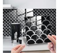 10Pcs Kitchen-Tile Adesivo Bagno Mosaico Muro Auto Adhesive-Home Decorazione