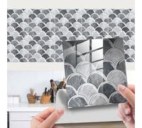 10Pcs Kitchen-Tile Adesivo Bagno Mosaico Muro Auto Adhesive-Home Decorazione