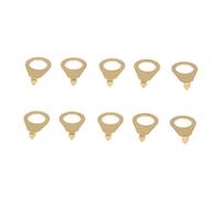 10pcs Knotar Knobs Indicatore indicatore Plate Iron Guitar Potenziometro Indicatore Spaziatore Durevole Affidabile Visibilità migliorata Easy Installazione per la chitarra Les (Argento) (D'oro)