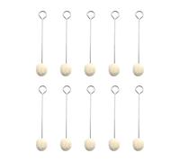 10Pcs Lane Spazzola a Sfera Manico In Metallo Accessori In Pelle Daubers Lana Daubers Assistito Tintura Strumento Colorazione Lana Daubers