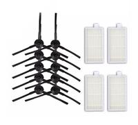 10pcs Lato Spazzola & 4pcs Filtro Rete per Ariete Briciola 2711 2712 2713