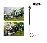 10pcs LED Street Light Railway Lamp 1:100 HO Gauge LED Caldo A Testa Singola